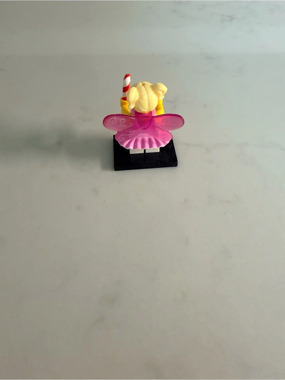 LEGO Pink Fairy Minifigure with Yellow Hair and Candy Cane